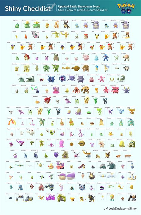shiny pokemon list and pictures.